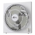 Alera Alera Group ALEFANBX10B 120V 0.7A 9 in. 3-Speed Plastic Desktop Box Fan; White FANBX10B